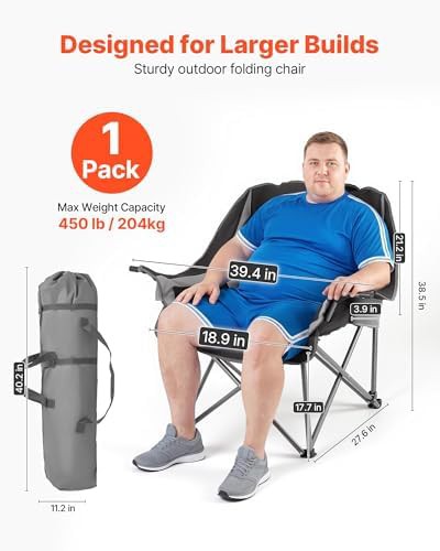 Oversized Heavy Duty Folding Camp Chair — photo 3