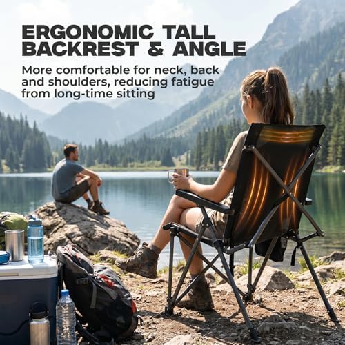 Breathable mesh high back camping chair — photo 5