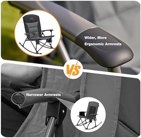 Black Rocking Outdoor Folding Chair — photo 4