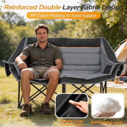 Double Folding Two Person Camp Chair — photo 5