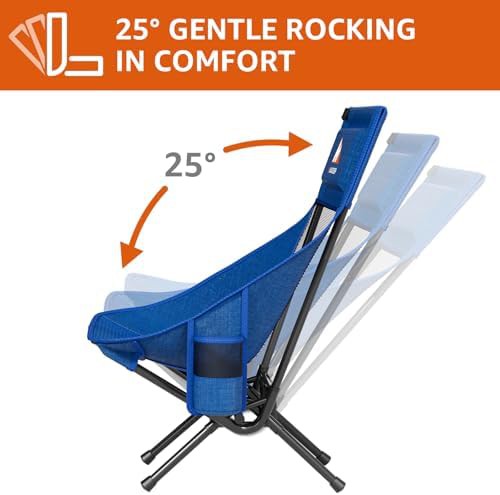 Blue Armless Rocking Chair with Spring Action — photo 5