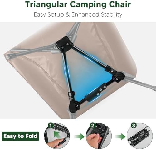 Brown lightweight backpacking hiking chair — photo 5
