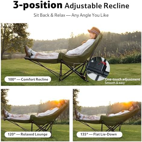 Seastar Reclining Padded Camp Chair Green — photo 3