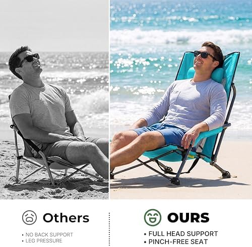 High back backpack beach chair for adults — photo 4