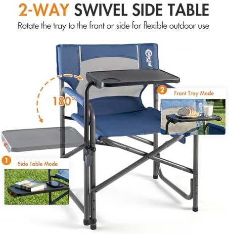 Blue Director Chair with Rotating Table — photo 4