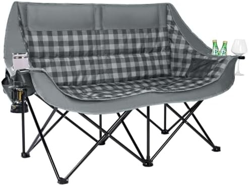 Double camping chair two person loveseat