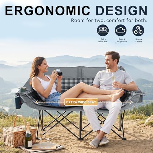 Double camping chair two person loveseat — photo 3