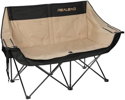 Heavy Duty Double Camping Couch in Black