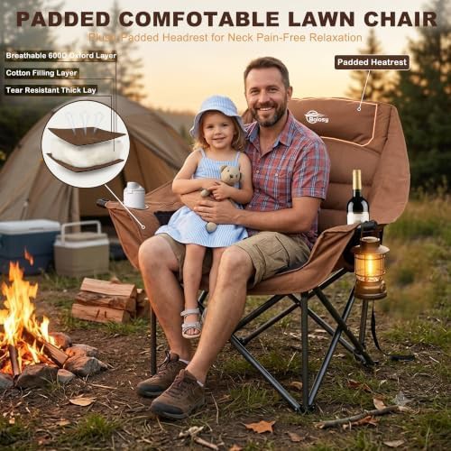 Oversized heavy duty folding lawn chair — photo 3