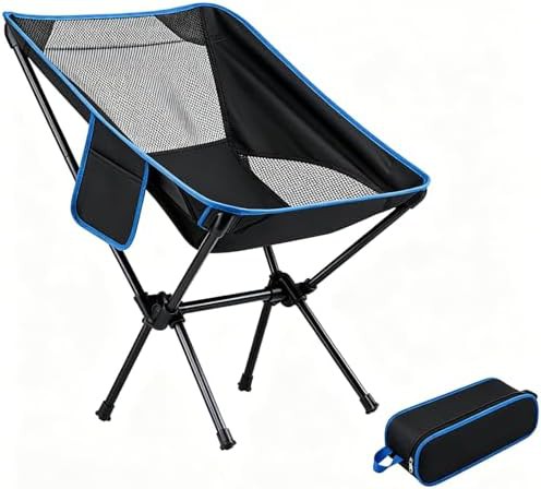 Black Mesh Portable Folding Leisure Chair