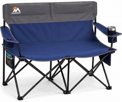 Double camping chair folding loveseat