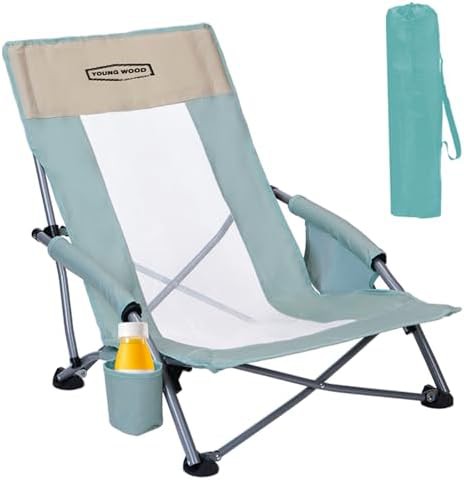 Low Back Beach Chair with Pillow