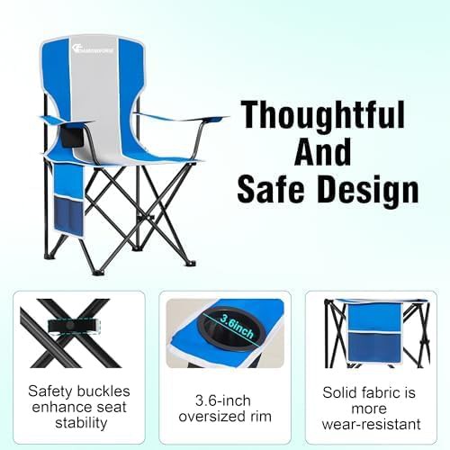 Blue Gray High Back Lawn Chair — photo 4