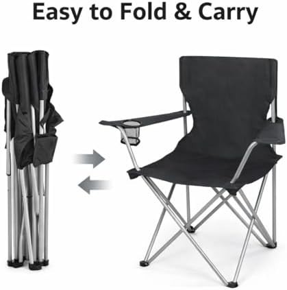Quad folding camp chair with steel frame — photo 5