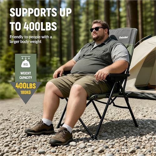 Oversized Green Three Position Camping Chair — photo 3
