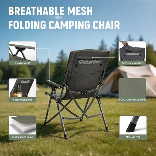 Oversized Green Three Position Camping Chair — photo 5