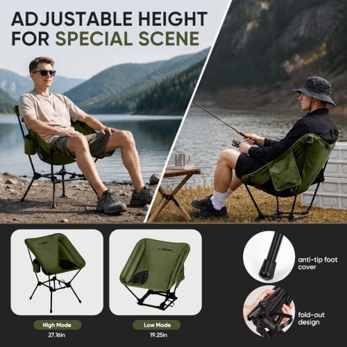 Ultralight backpacking chair with high capacity — photo 4