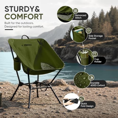 Ultralight backpacking chair with high capacity — photo 5