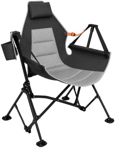 Black swinging hammock chair without footrest