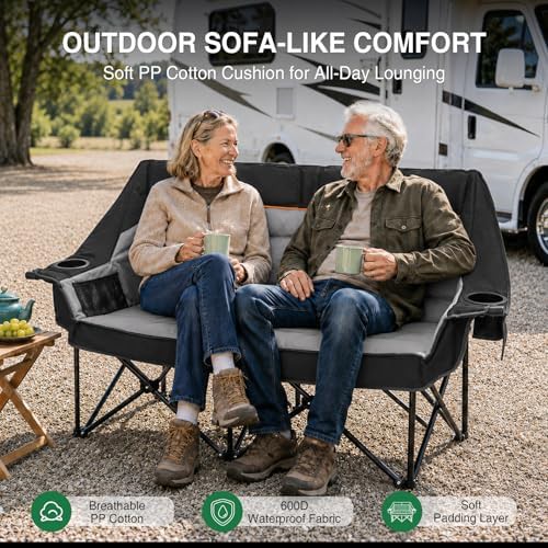 Oversized folding loveseat camping couch — photo 4