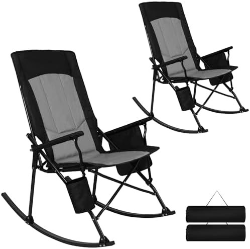 Padded rocking chair with high back