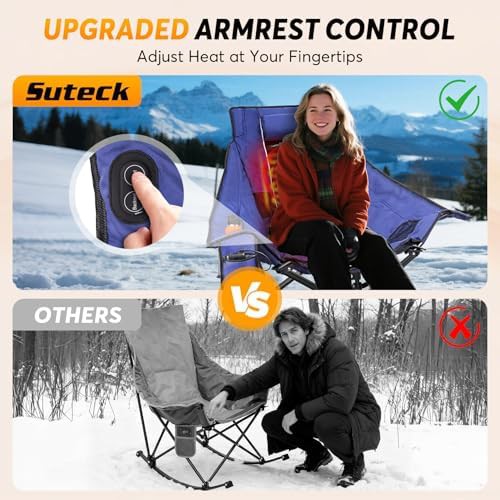 Heated Padded Rocking Camping Chair — photo 3