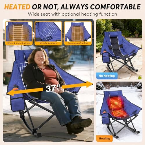 Heated Padded Rocking Camping Chair — photo 5