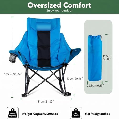 Heavy Duty Oversized Rocking Camp Chair — photo 3