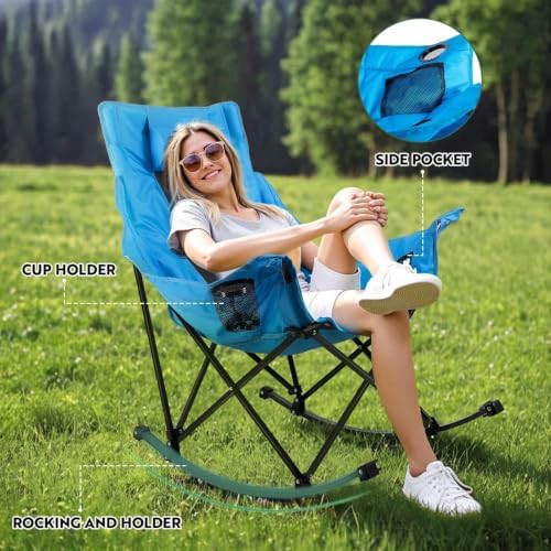 Heavy Duty Oversized Rocking Camp Chair — photo 4