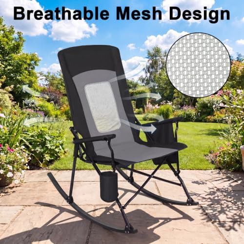 Black breathable mesh high back rocker — photo 3
