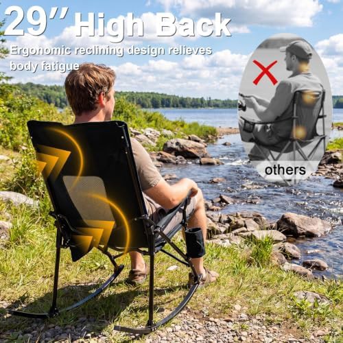 Black breathable mesh high back rocker — photo 4