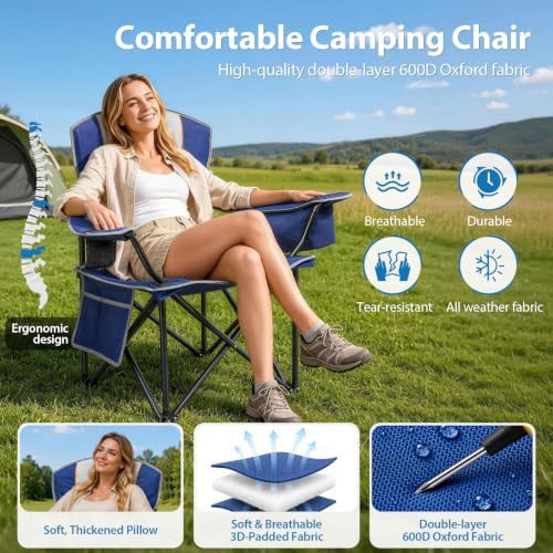 Oversized Portable Folding Lawn Chair — photo 4