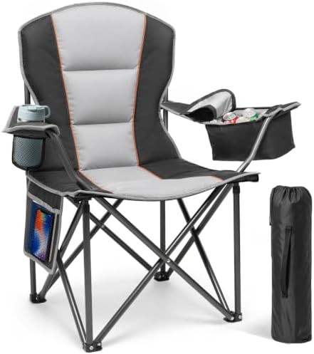 Oversized Heavy Duty Black Folding Chair