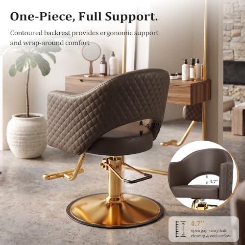 Black Gold Hydraulic Styling Chair — photo 5